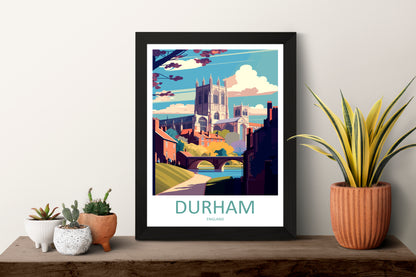 Durham England Travel Poster