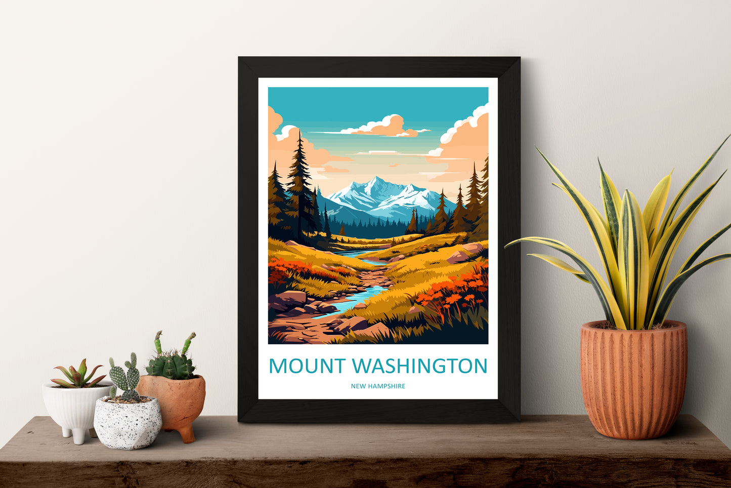 Mount Washington USA Travel Poster