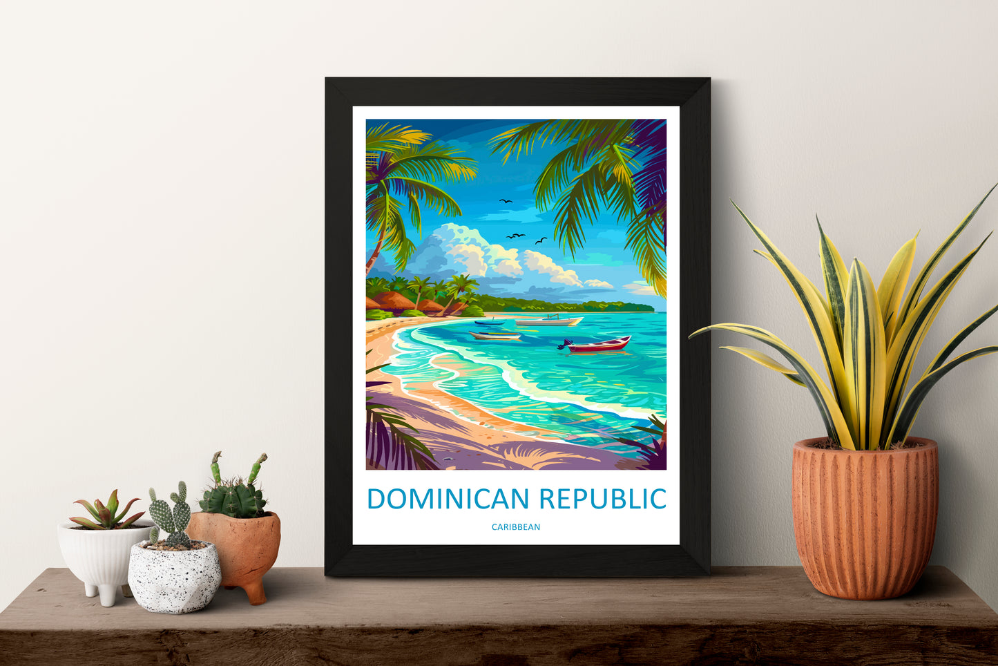 Dominican Republic Caribbean Travel Poster