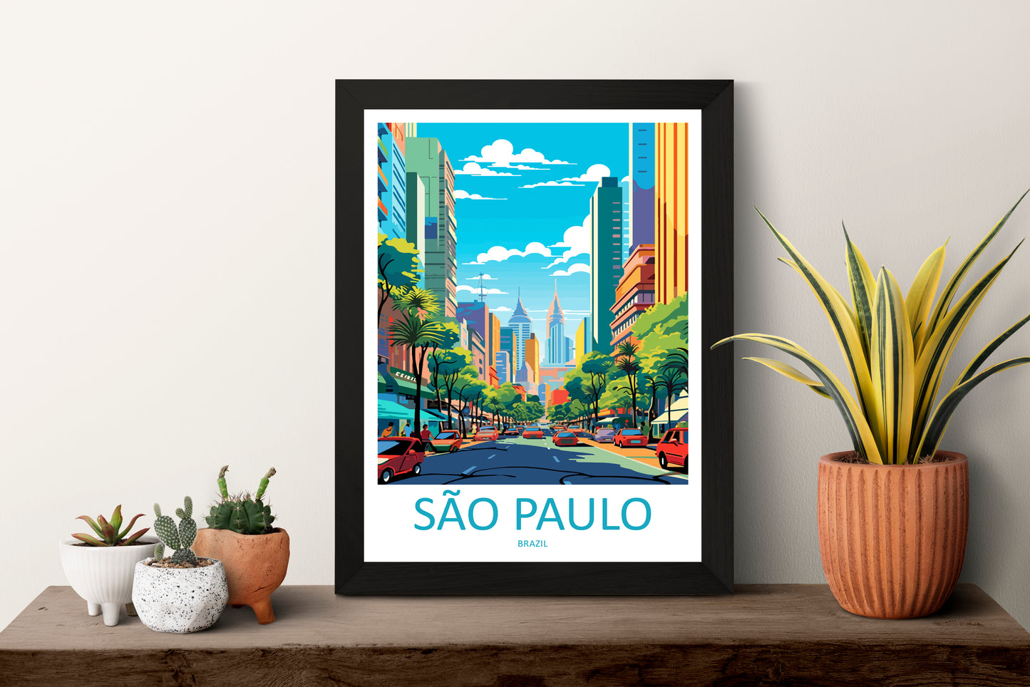 Sao Paulo Brazil Travel Poster