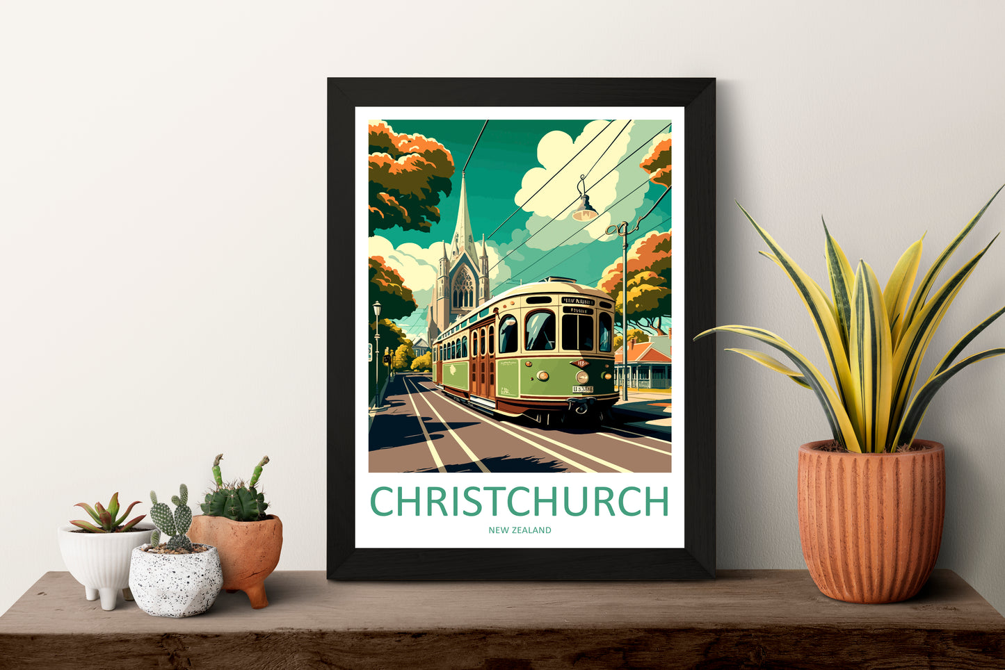 Christchurch New Zealand Travel Poster