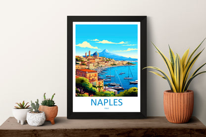 Naples Italy Travel Poster