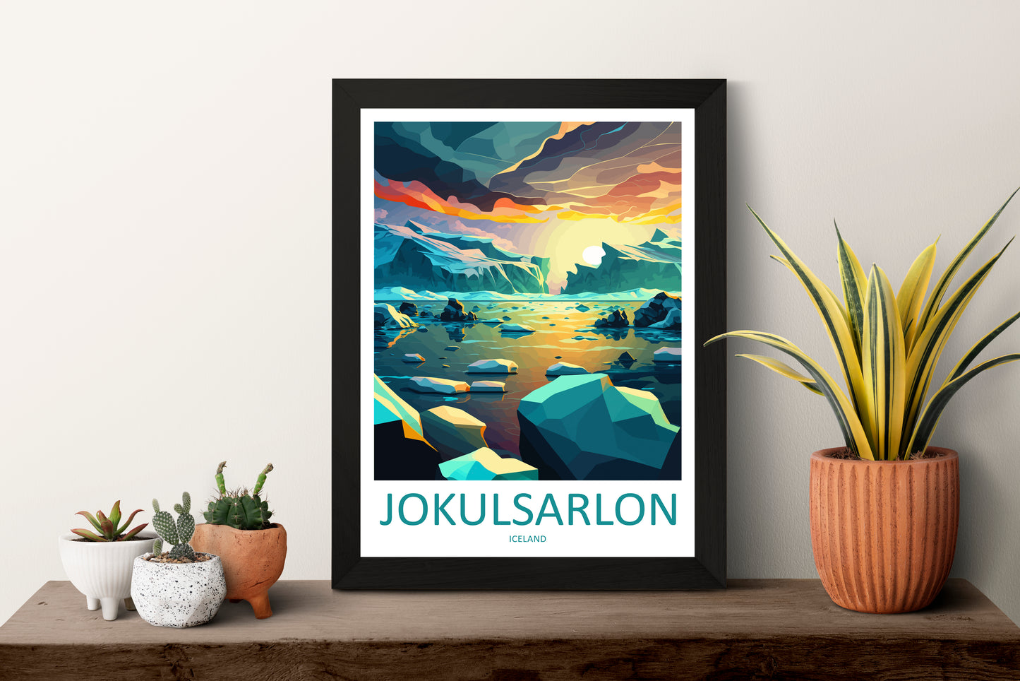 Jokulsarlon Iceland Travel Poster