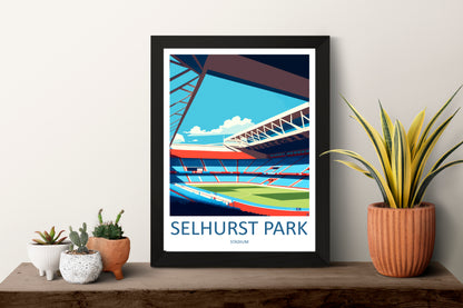 Selhurst Park Stadium England Travel Poster