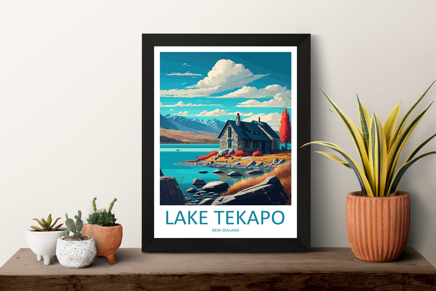 Lake Tekapo New Zealand Travel Poster