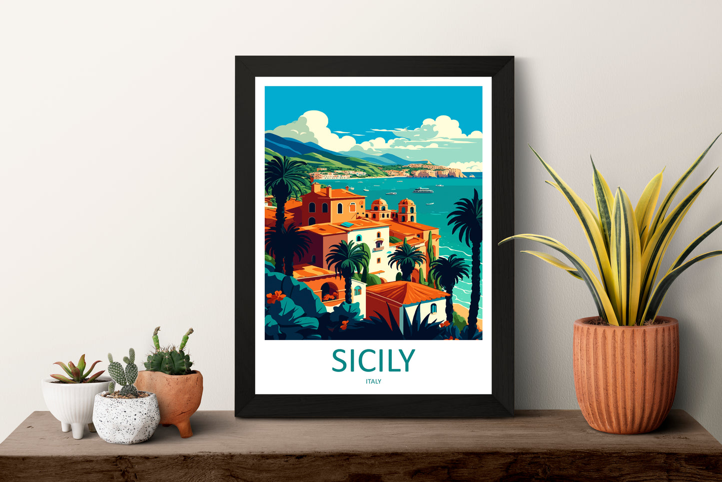 Sicily Italy Travel Poster