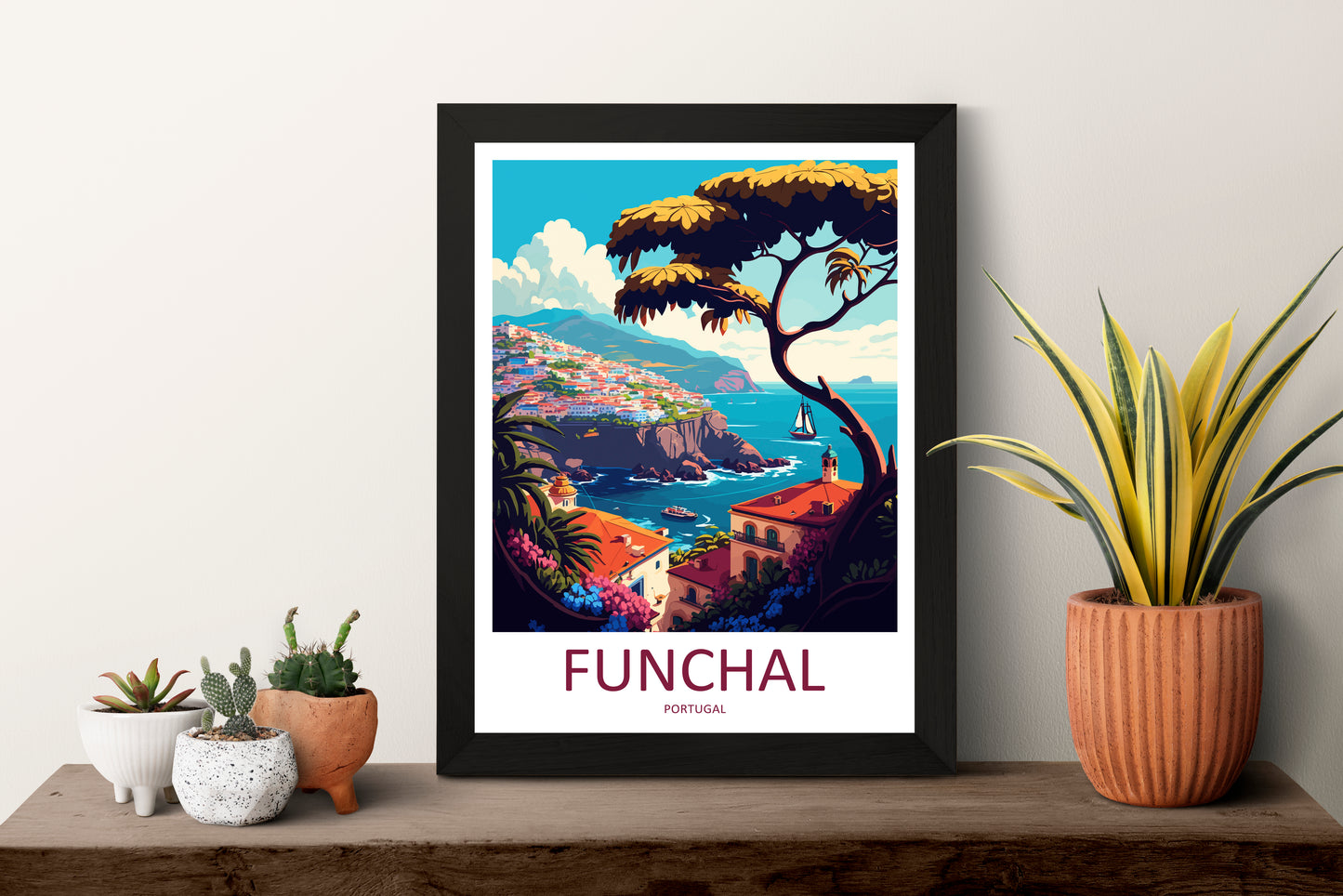 Funchal Portugal Travel Poster