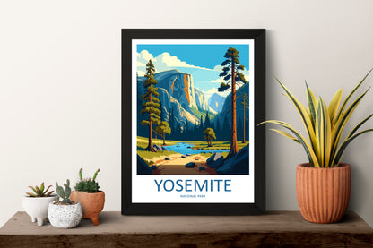 Yosemite National Park USA Travel Poster