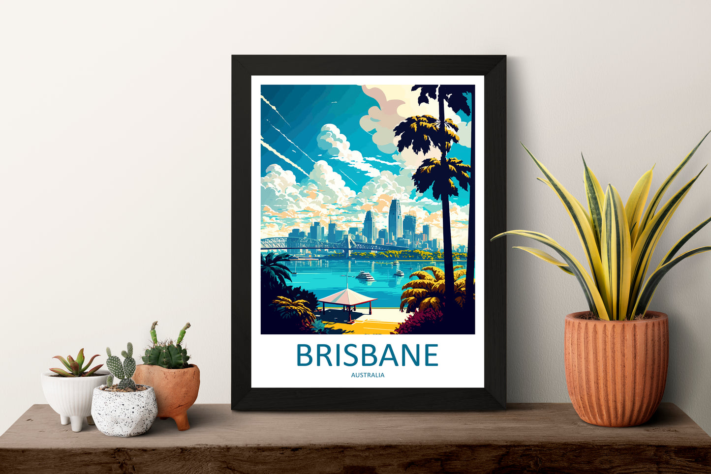 Brisbane Australia Travel Poster