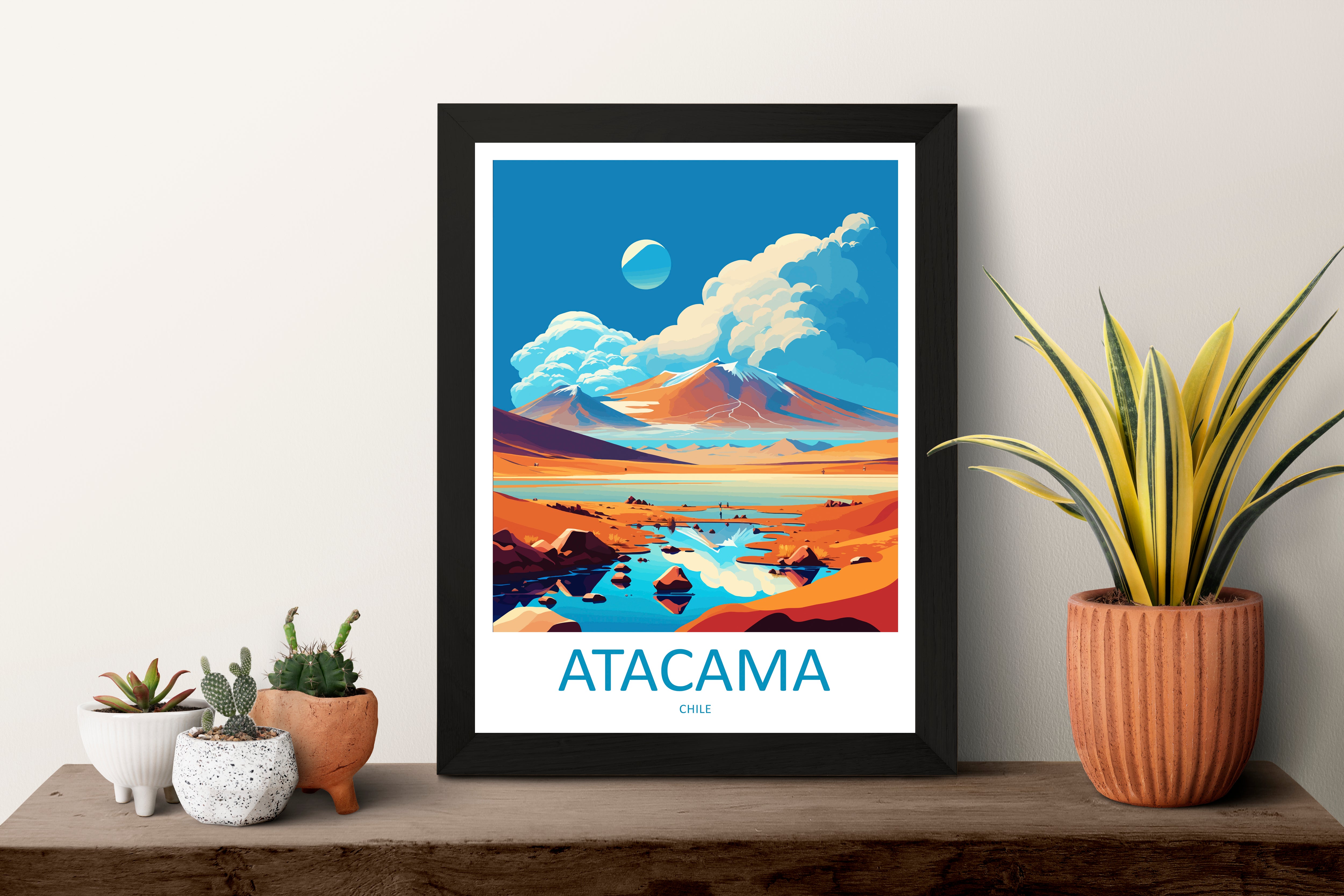 Atacama Desert Chile Travel Poster