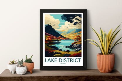 Lake District England Travel Poster