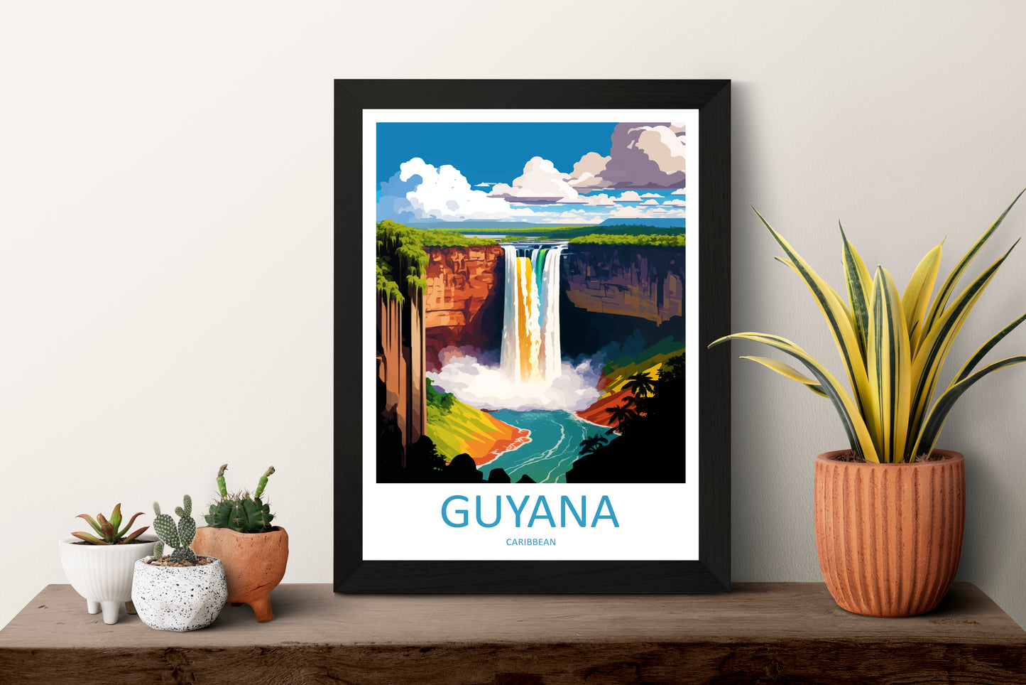 Guyana Caribbean Travel Poster