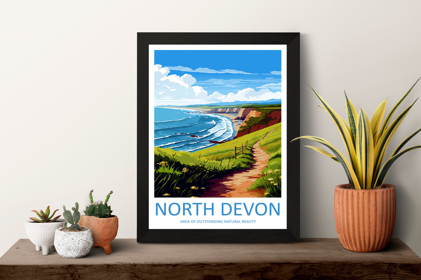 North Devon England Travel Poster