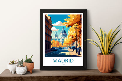 Madrid Spain Travel Poster