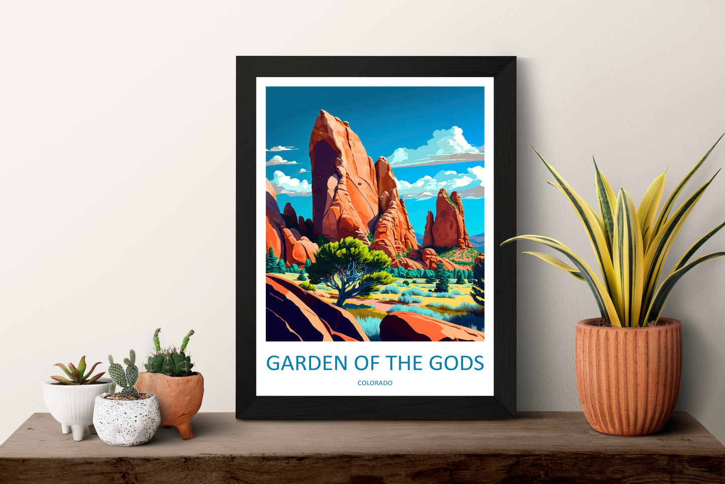 Gardens Of The Gods USA Travel Poster