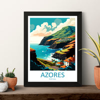 Azores Portugal Travel Poster