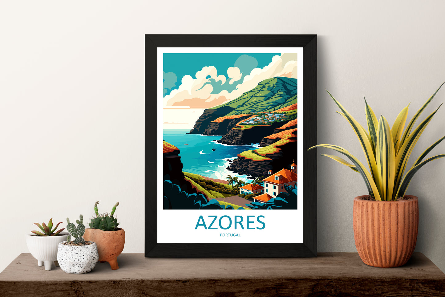 Azores Portugal Travel Poster