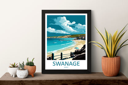Swanage England Travel Poster