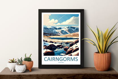 Cairngorms Scotland Travel Poster