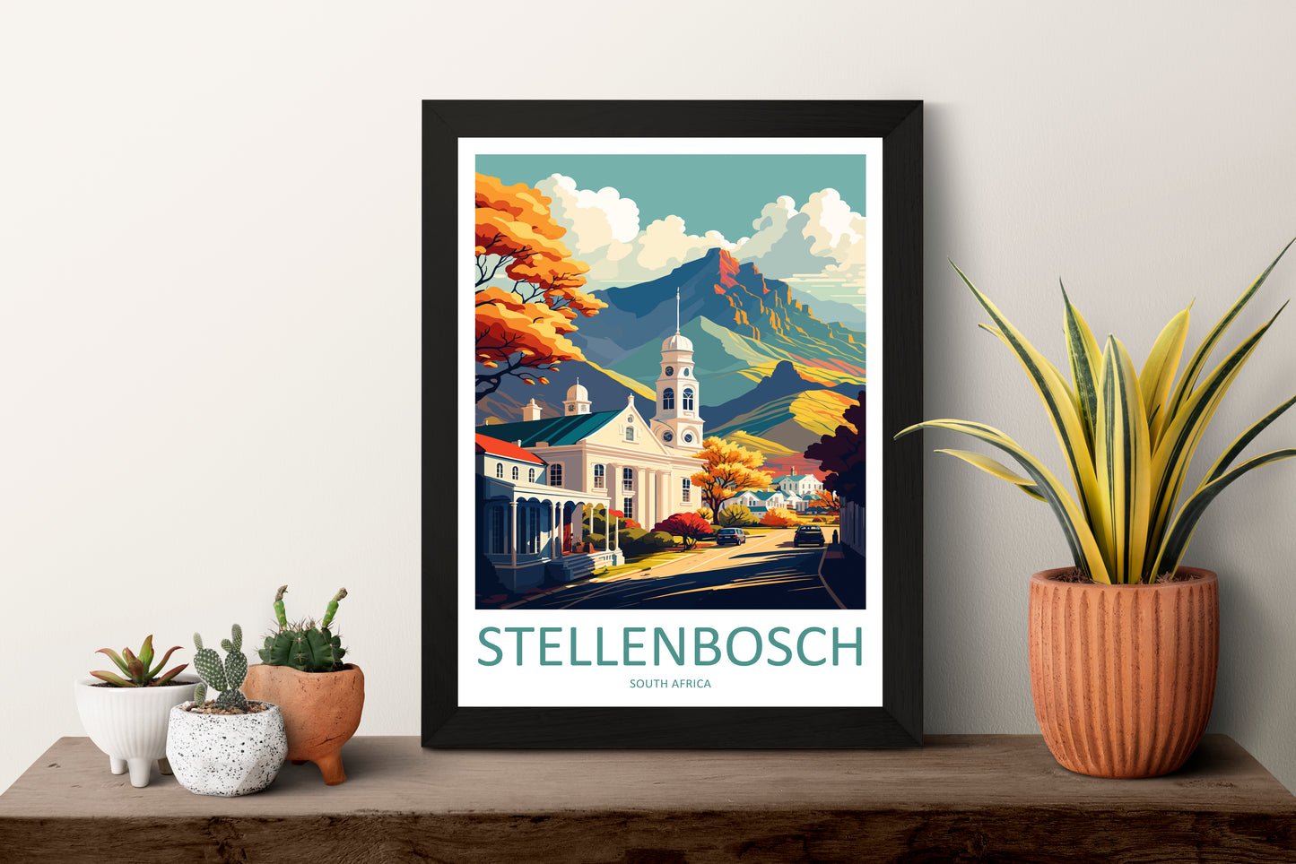 Stellenbosch South Africa Travel Poster