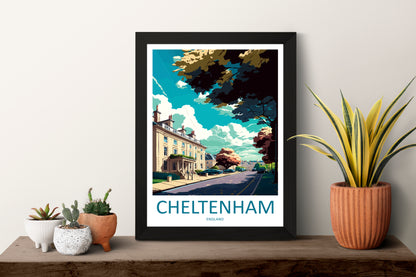 Cheltenham England Travel Poster