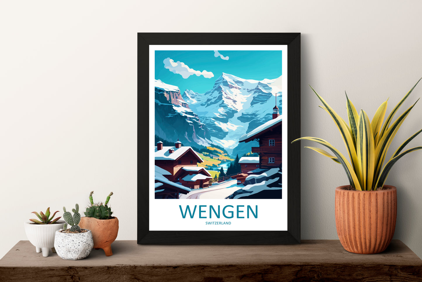 Wengen Switzerland Travel Poster