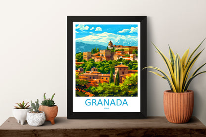 Granada Spain Travel Poster