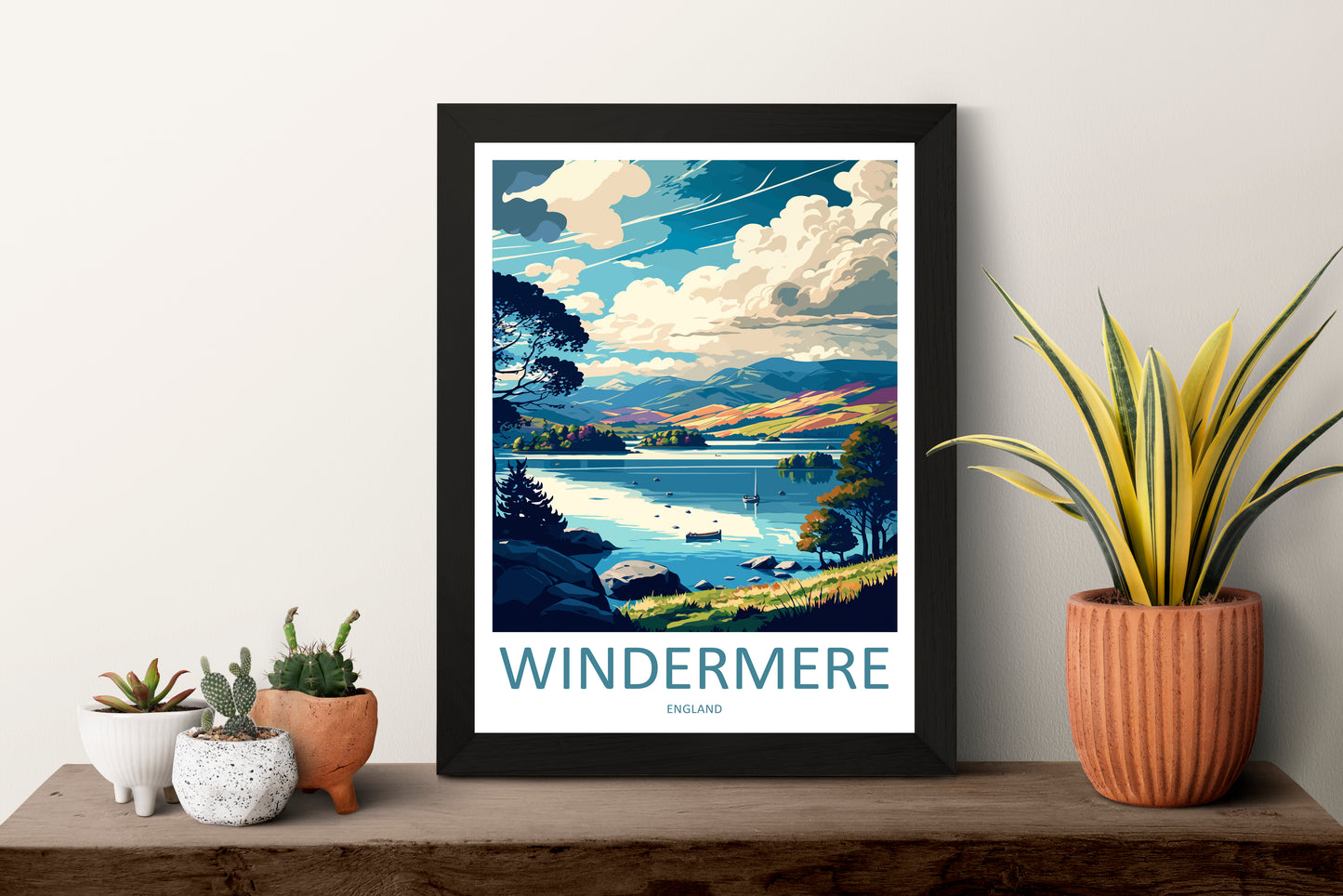 Windermere England Travel Poster