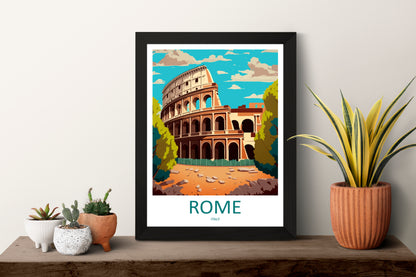 Rome Italy Travel Poster