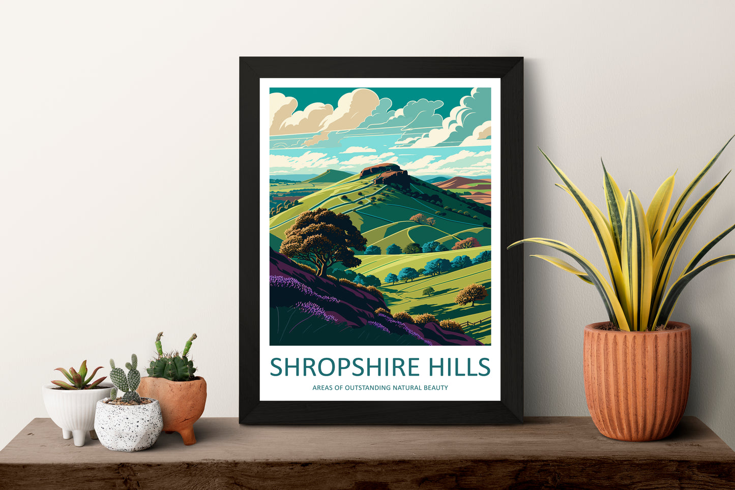 Shropshire Hills England Travel Poster
