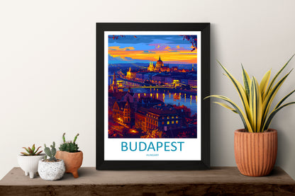 Budapest Hungary Travel Poster