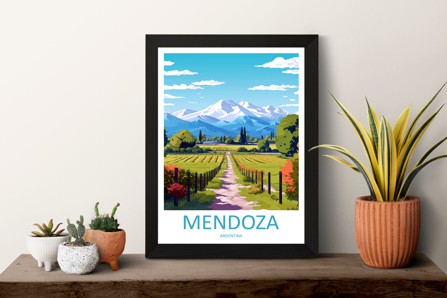 Mendoza Argentina Travel Poster