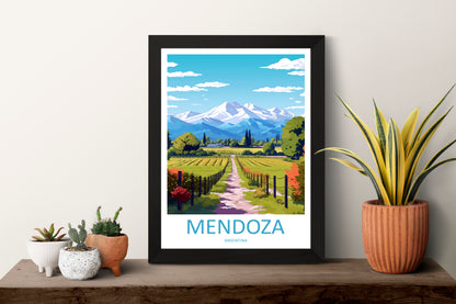 Mendoza Argentina Travel Poster