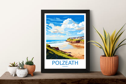 Polzeath England Travel Poster