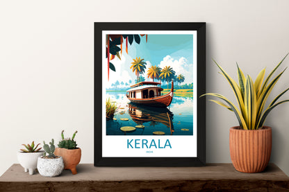 Kerala Indian Travel Poster