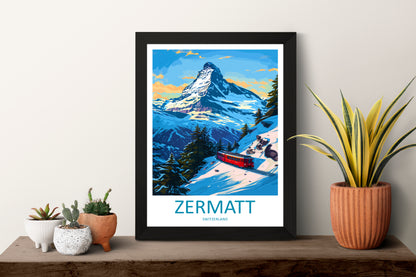 Zermatt Switzerland Travel Poster