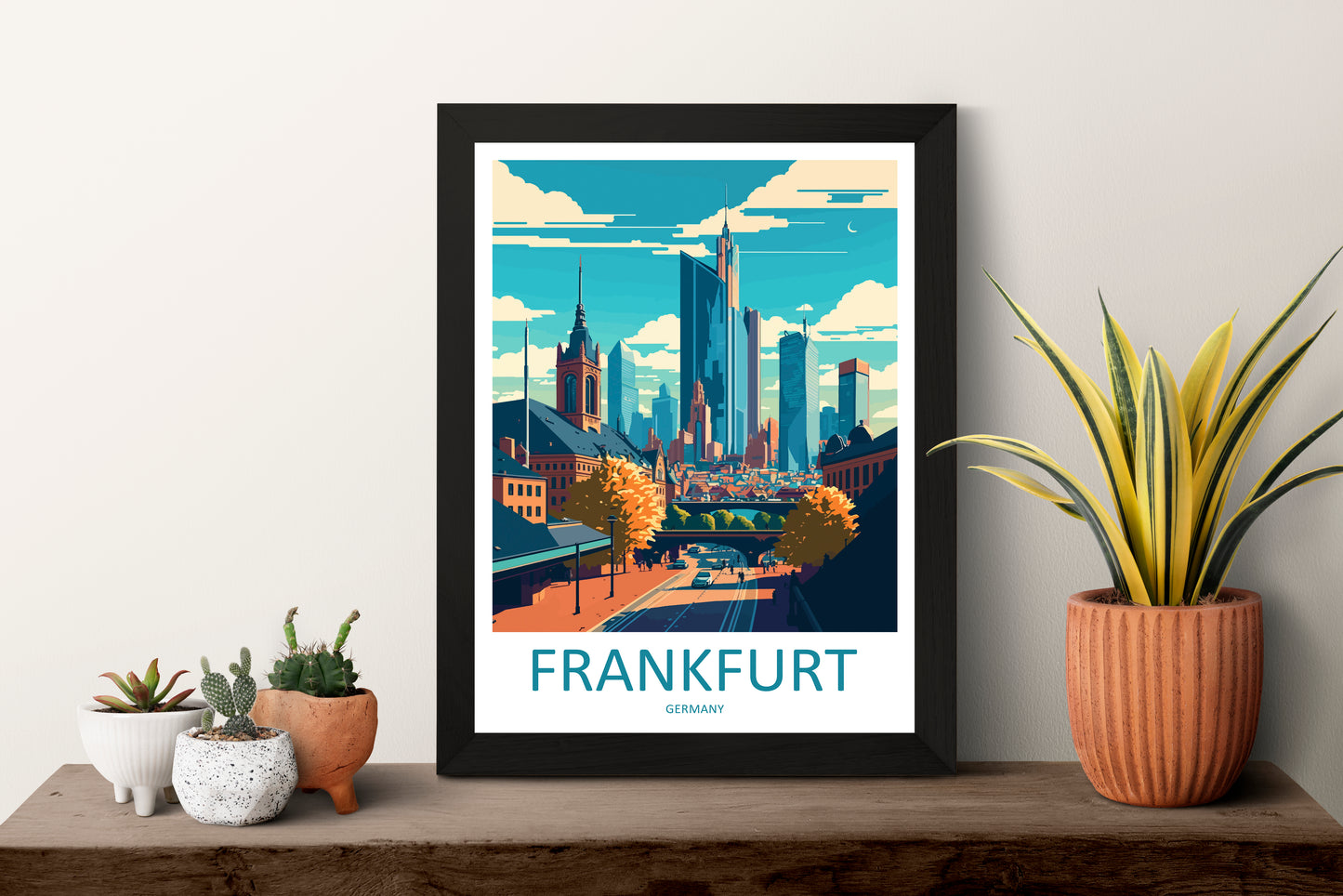 Frankfurt Germany Travel Poster