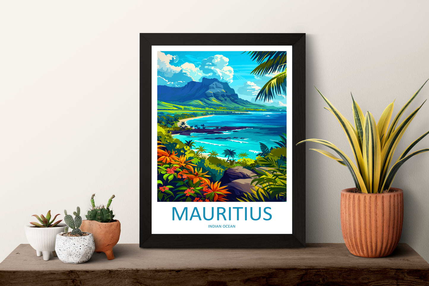 Mauritius Indian Ocean Travel Poster