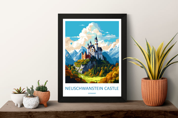 Neuschwanstein Castle Germany Travel Poster