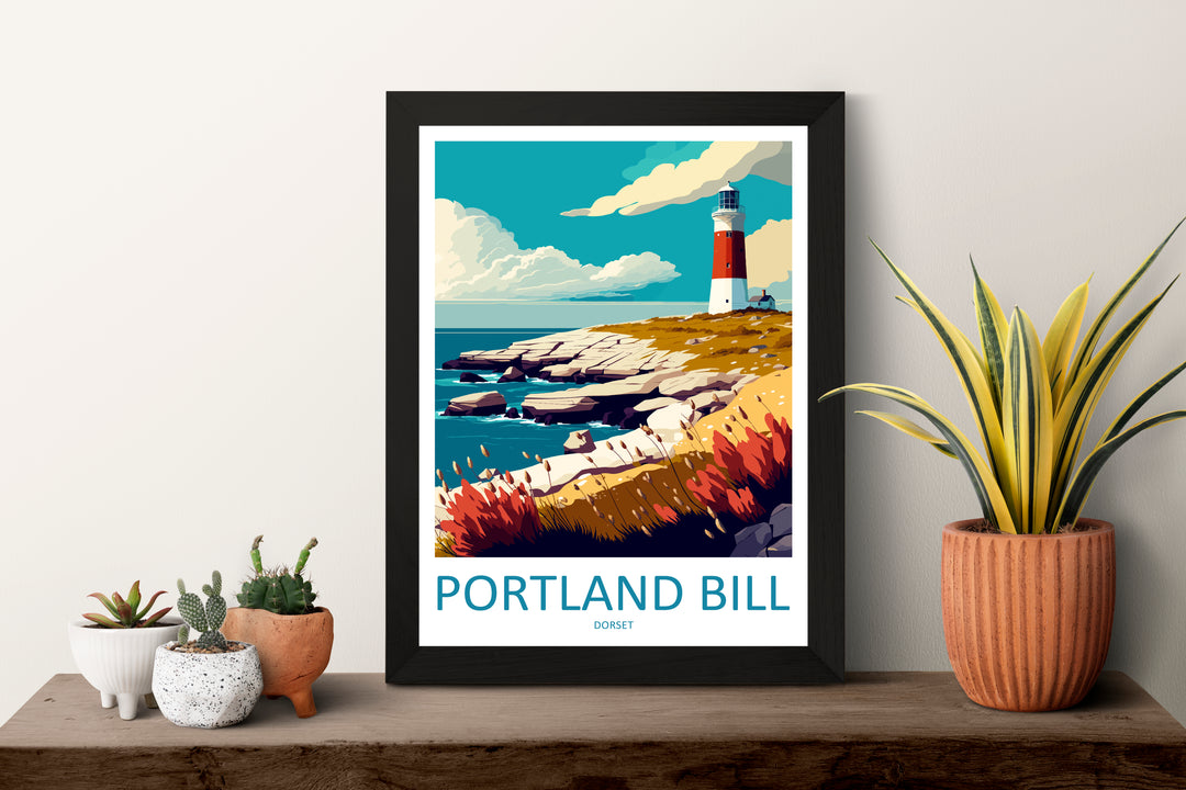 Portland Bill England Travel Poster
