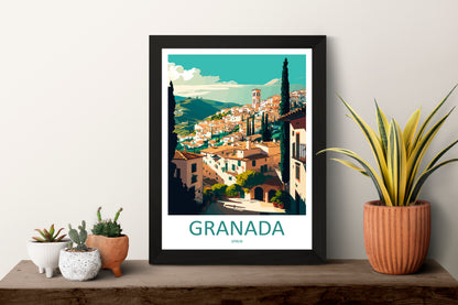 Granada Spain Travel Poster