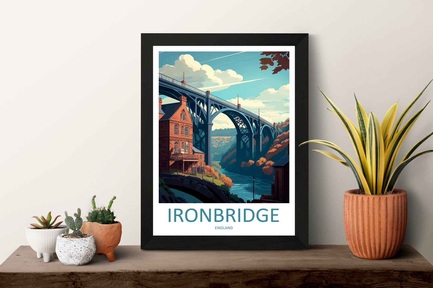 Ironbridge England Travel Poster