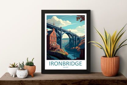 Ironbridge England Travel Poster