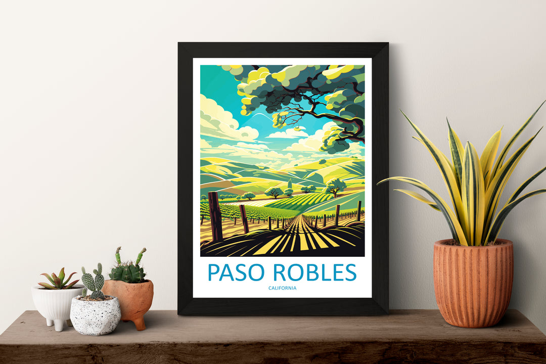 Paso Robles USA Travel Poster