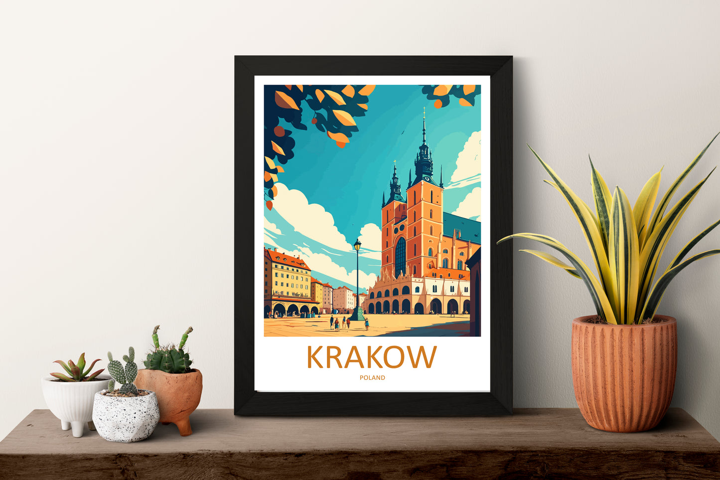 Krakow Poland Travel Poster