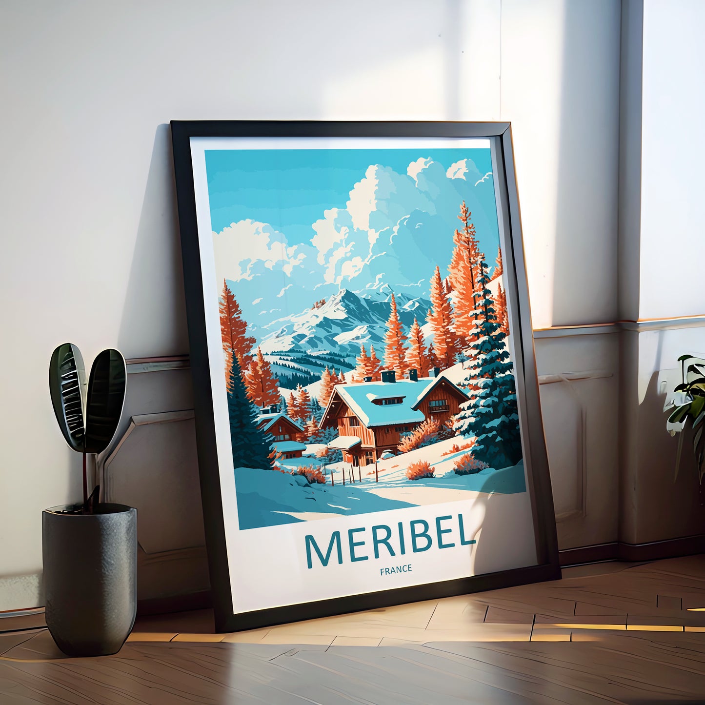 Meribel France Travel Poster