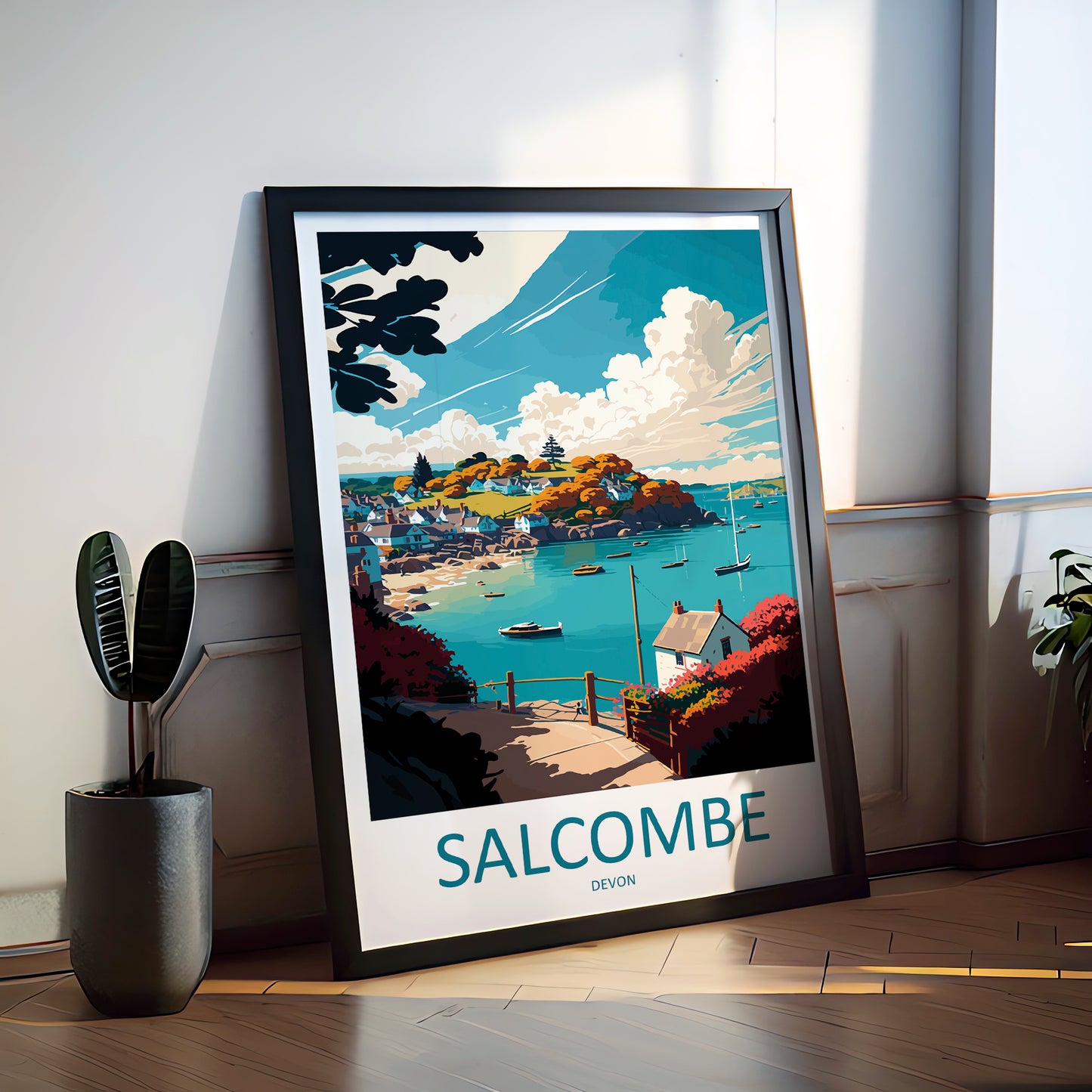 Salcombe England Travel Poster