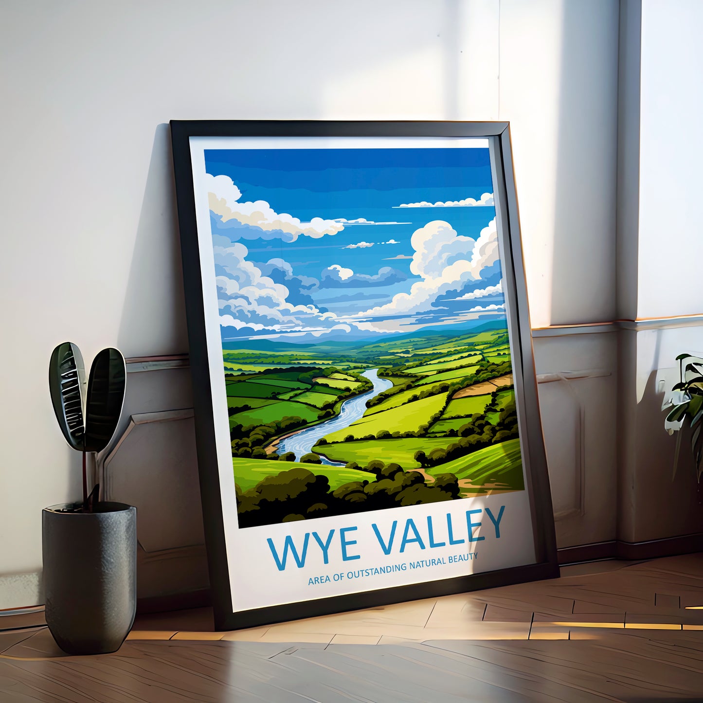 Wye Valley England Travel Poster