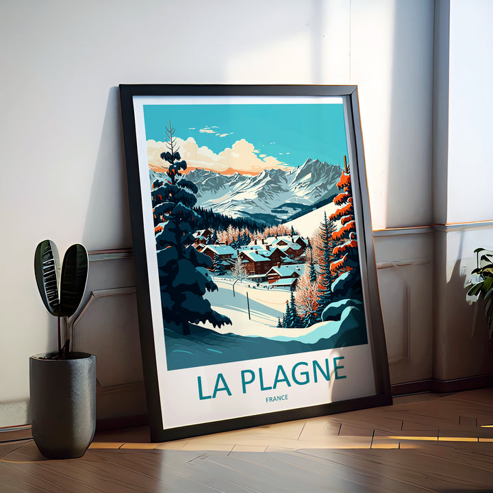 La Plagne France Travel Poster