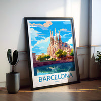 Barcelona Spain Travel Poster